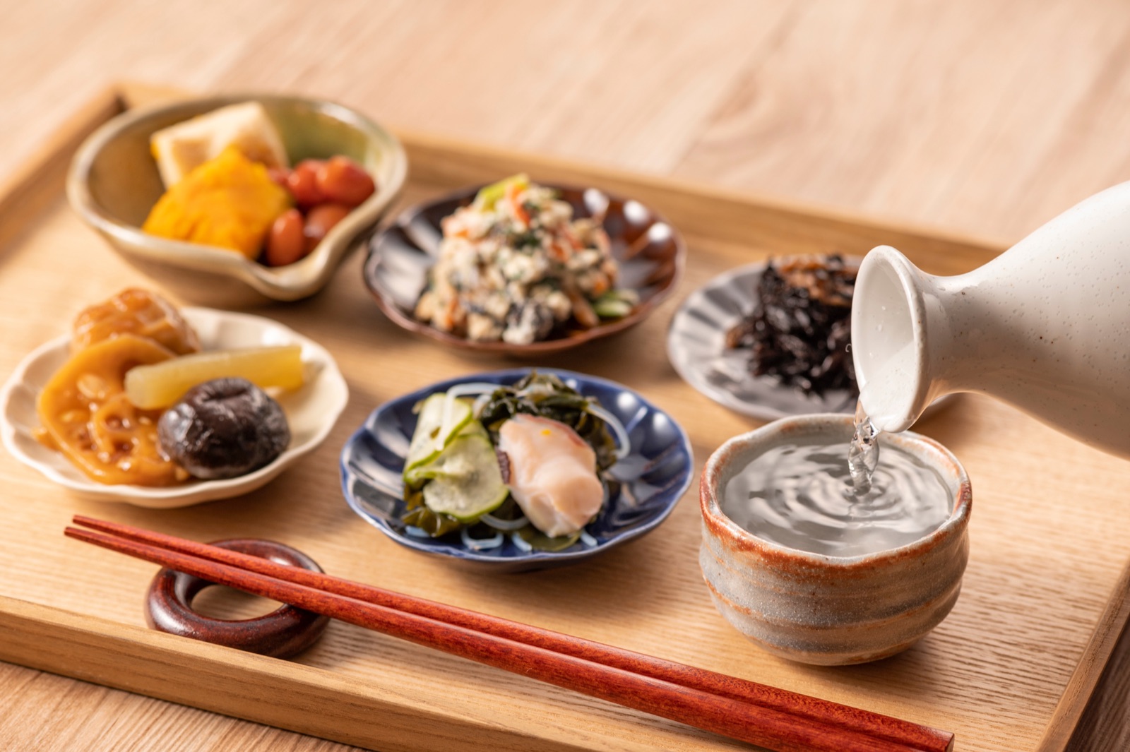 和食とお茶の写真